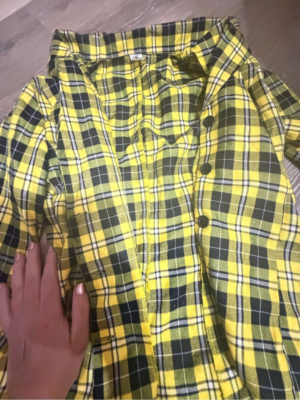 Yellow Black Plaid Two-Piece Skirt Set spirit Cher clueless costume - Picture 3 of 6